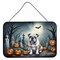 Edge Collections - 8" x 12" - Multicolor - English Bulldog Spooky Halloween Wall or Door Hanging Aluminum Print - 1 Piece